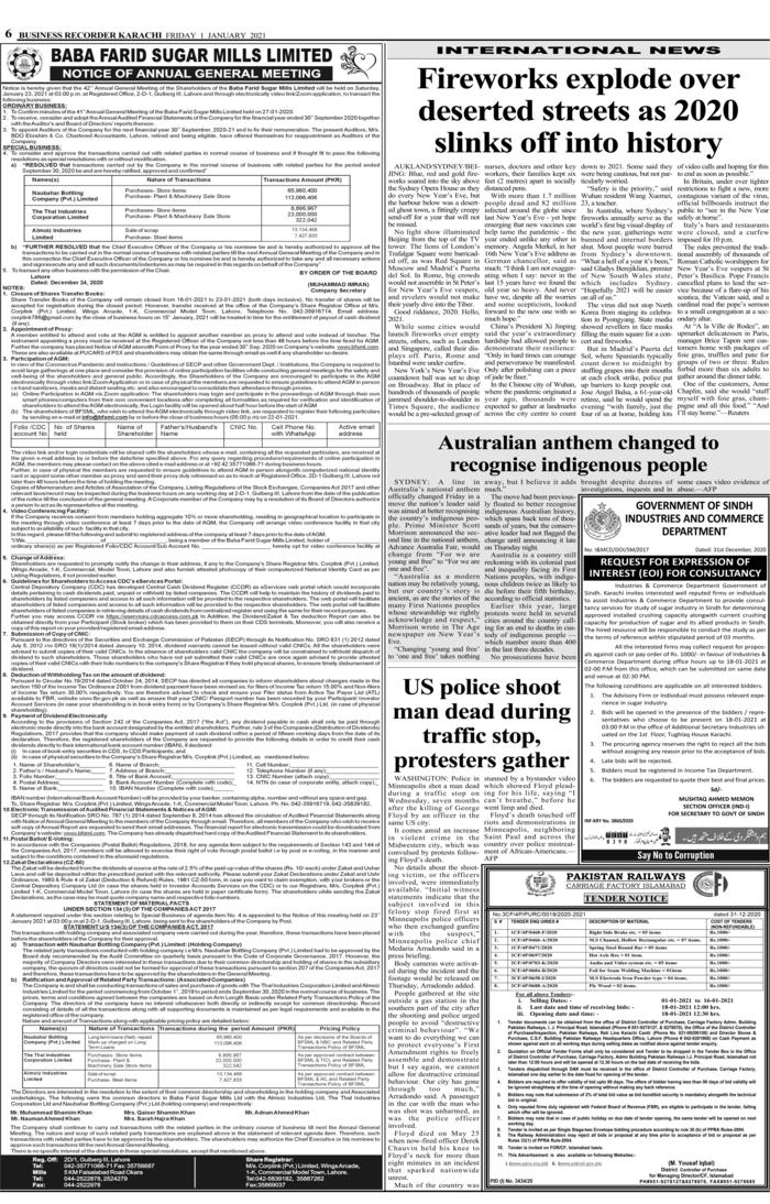 BRePaper Jan 01, 2021 Page Front Page 1